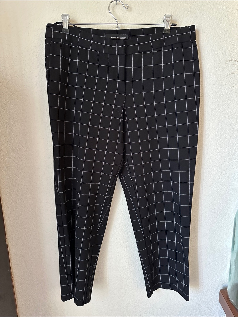 Amanda & Chelsea Black Windowpane Trousers
